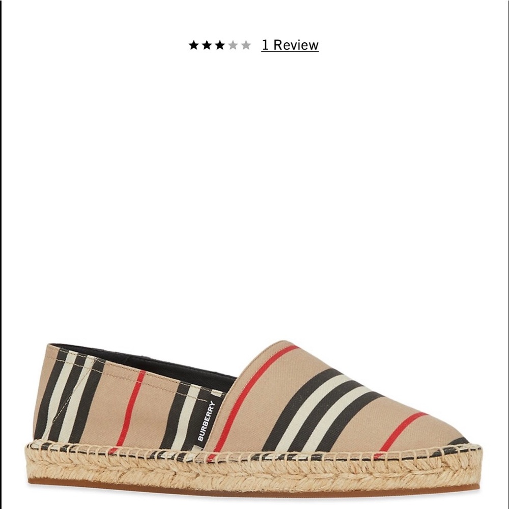 Burberry Classic espadrilles animated with Burberry Icon stripe size 5.5